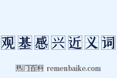 观基感兴近义词是什么意思的图片